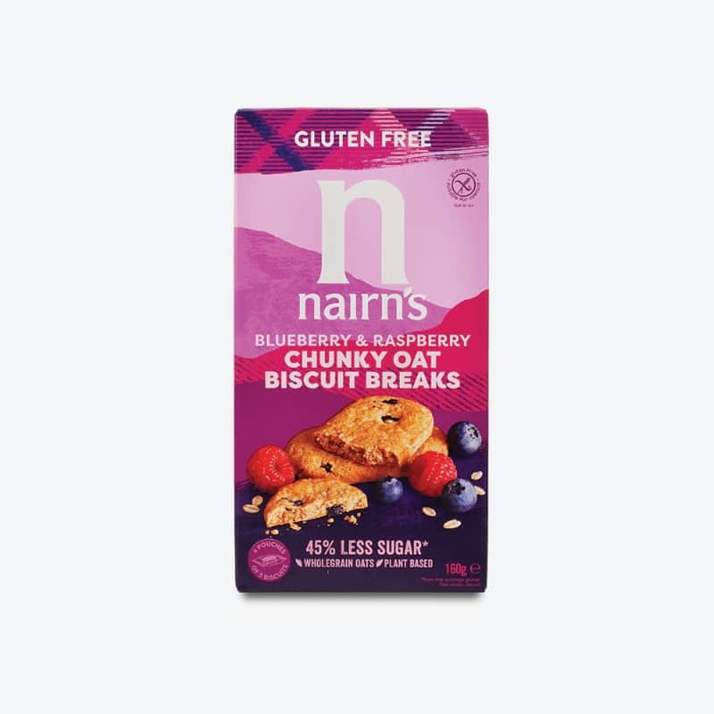 GF Raspberry & Blueberry Chunky 160g nairn's