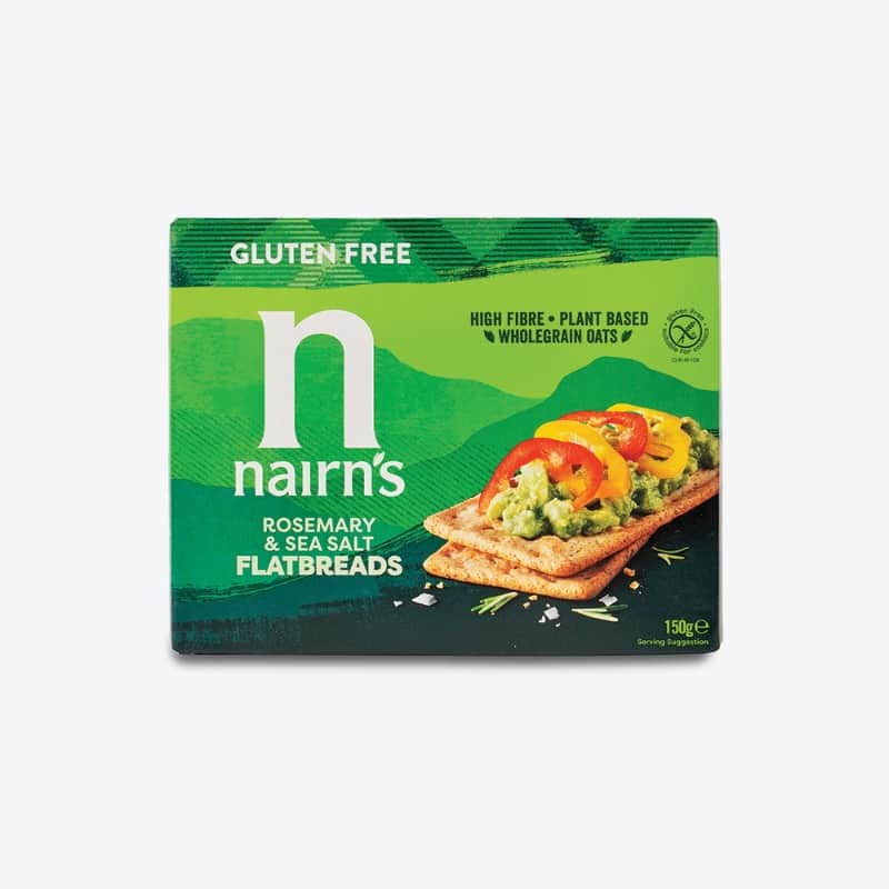 GF Flatbreads Rosemary & Sea Salt 150g nairn's